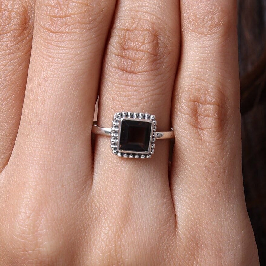 Smoky Topaz Sterling Silver Ring