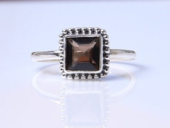 Smoky Topaz Sterling Silver Ring