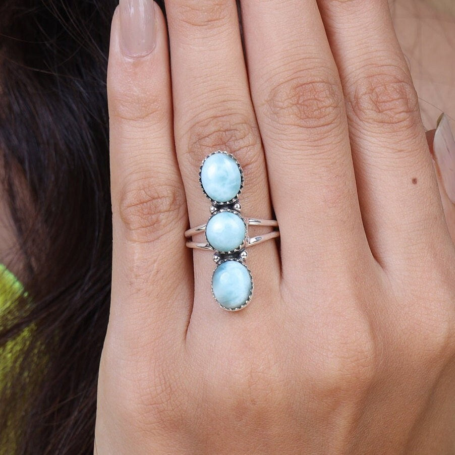 Dominican Larimar Sterling Silver Ring