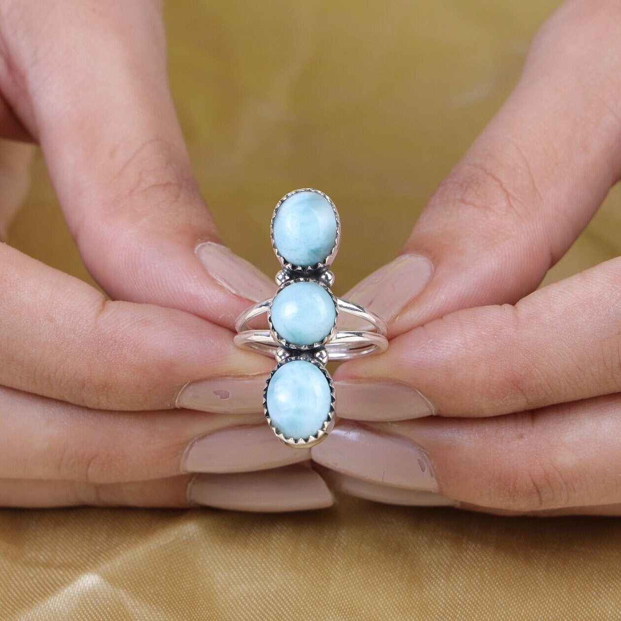 Dominican Larimar Sterling Silver Ring