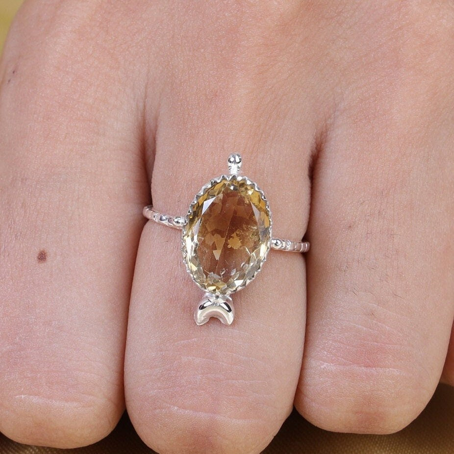 Citrine 925 Sterling Silver Ring