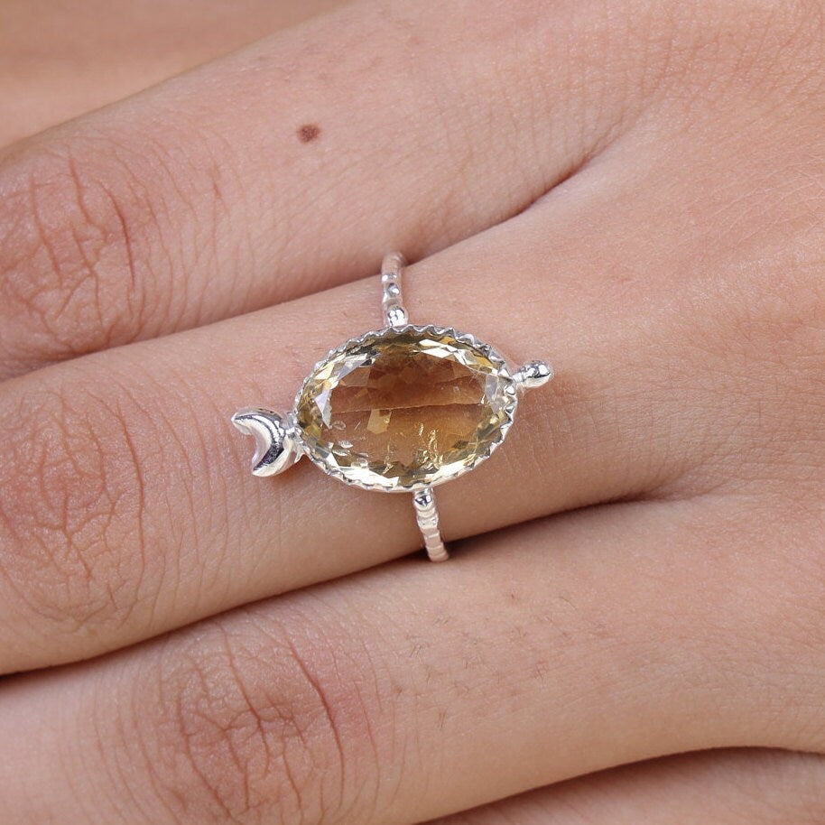 Citrine 925 Sterling Silver Ring