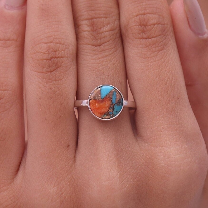 Oyster Turquoise Sterling Silver Ring