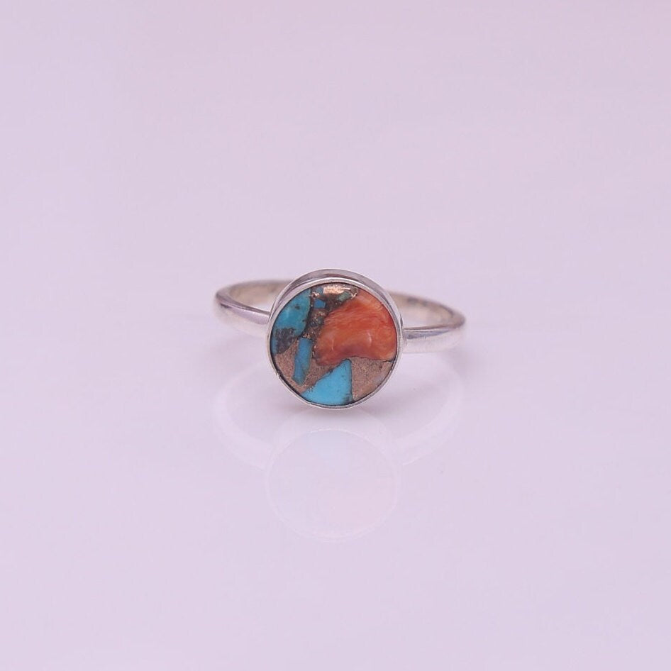 Oyster Turquoise Sterling Silver Ring