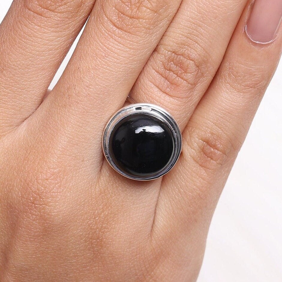 Black Onyx Sterling Silver Ring