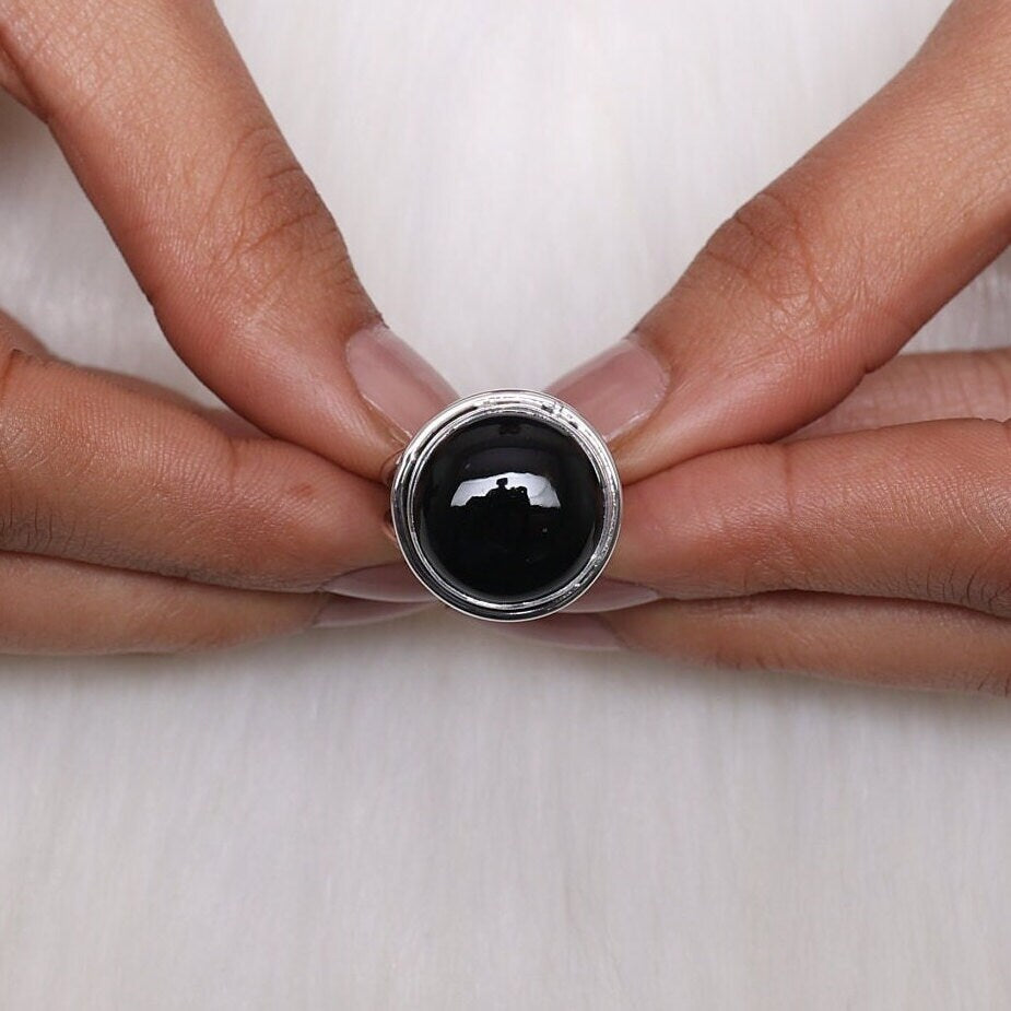 Black Onyx Sterling Silver Ring