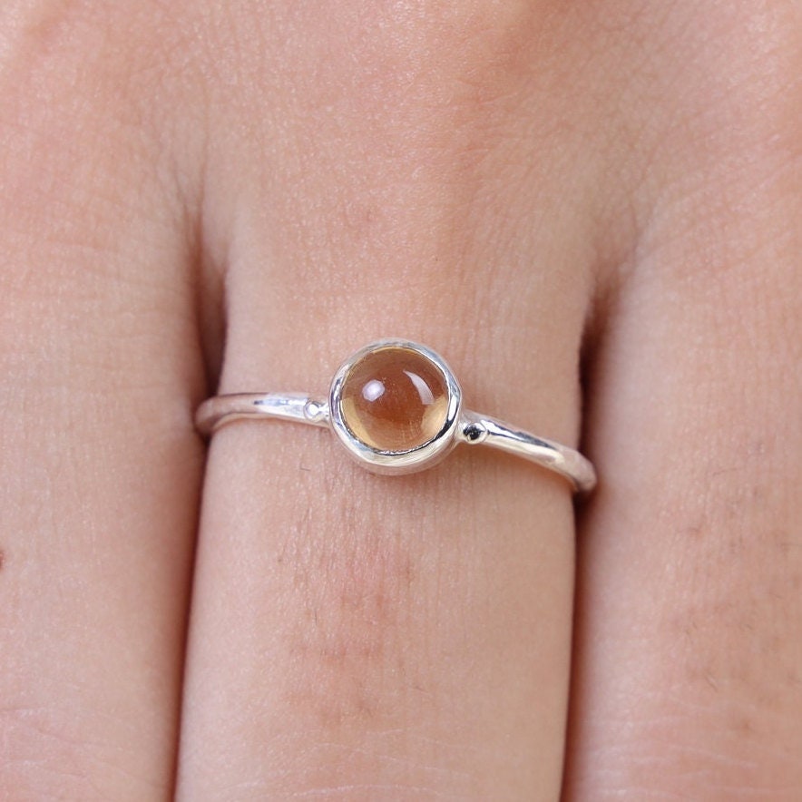 Citrine Solid Sterling Silver Ring