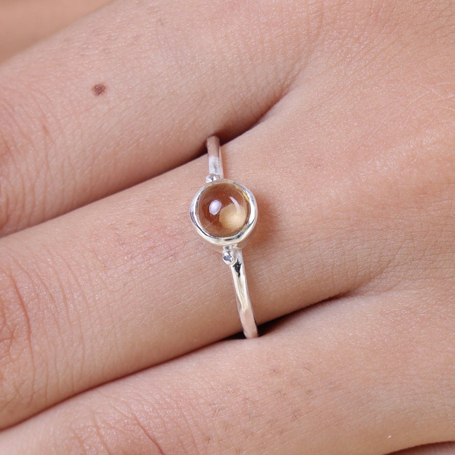 Citrine Solid Sterling Silver Ring