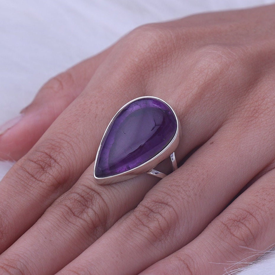 Amethyst Ring Sterling Silver Ring