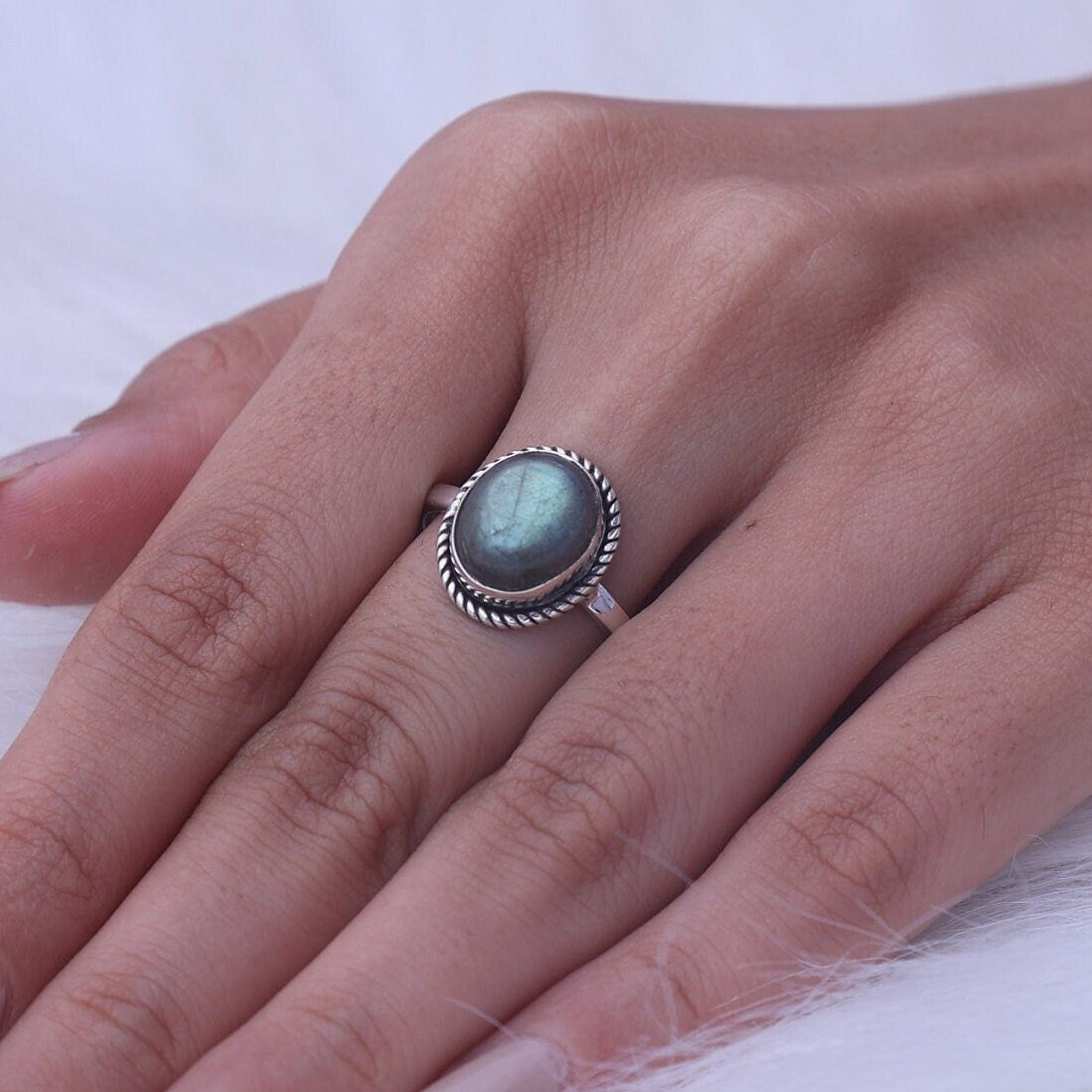 Labradorite Sterling Silver Ring