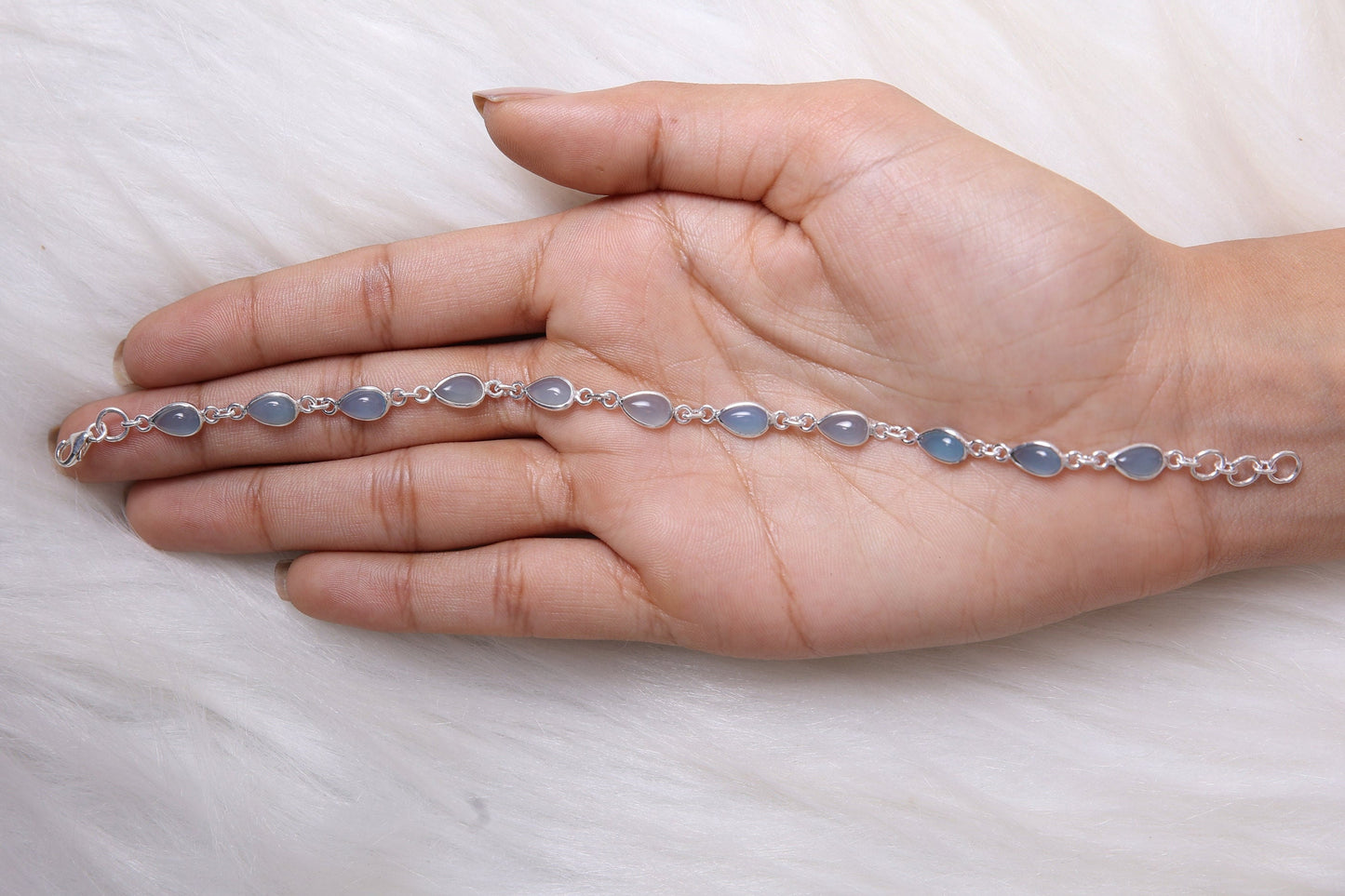 Aquamarine Sterling Silver Bracelet