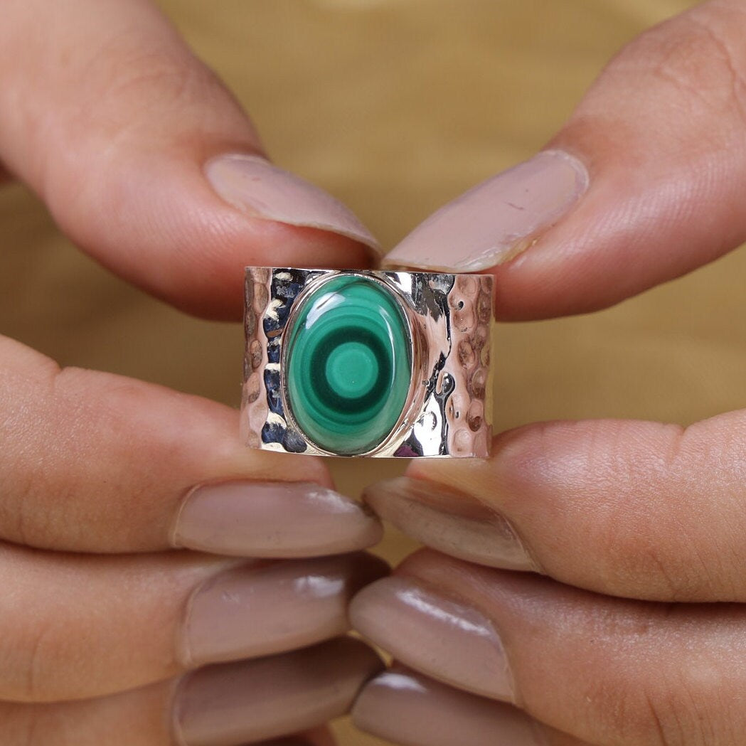 Malachite Sterling Silver Ring