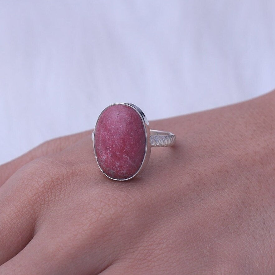 Thulite Sterling Silver Ring