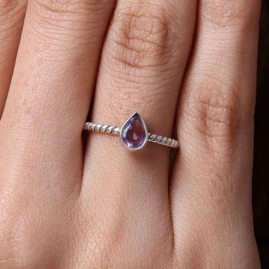 Amethyst Ring 925 Sterling Silver Ring