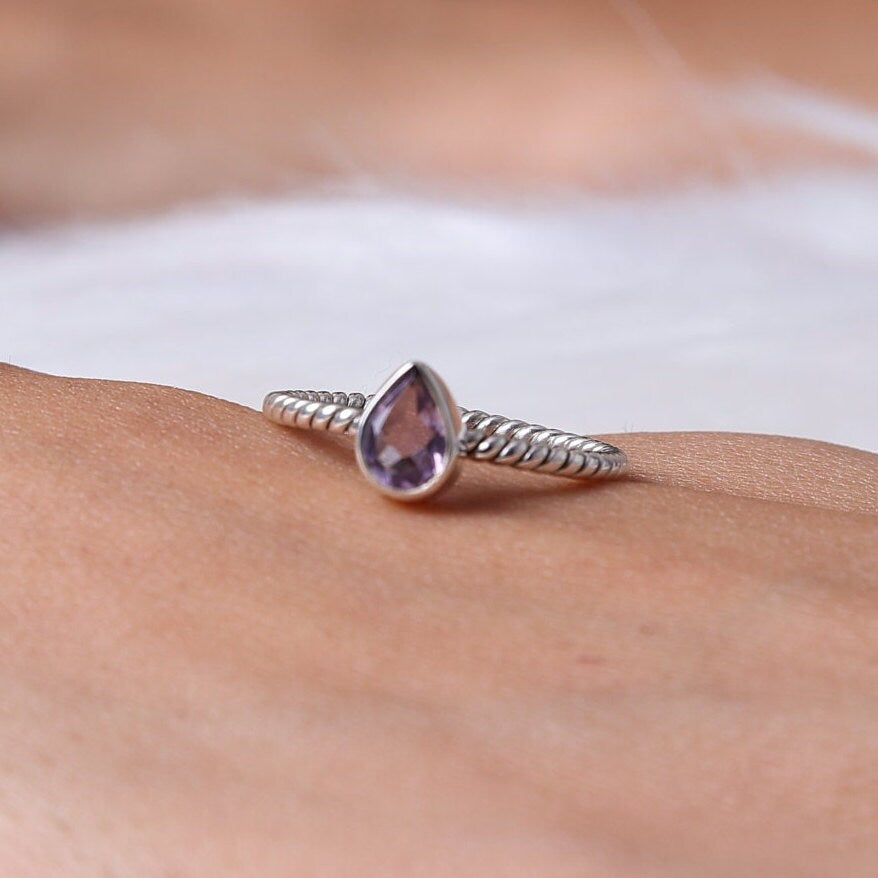 Amethyst Ring 925 Sterling Silver Ring