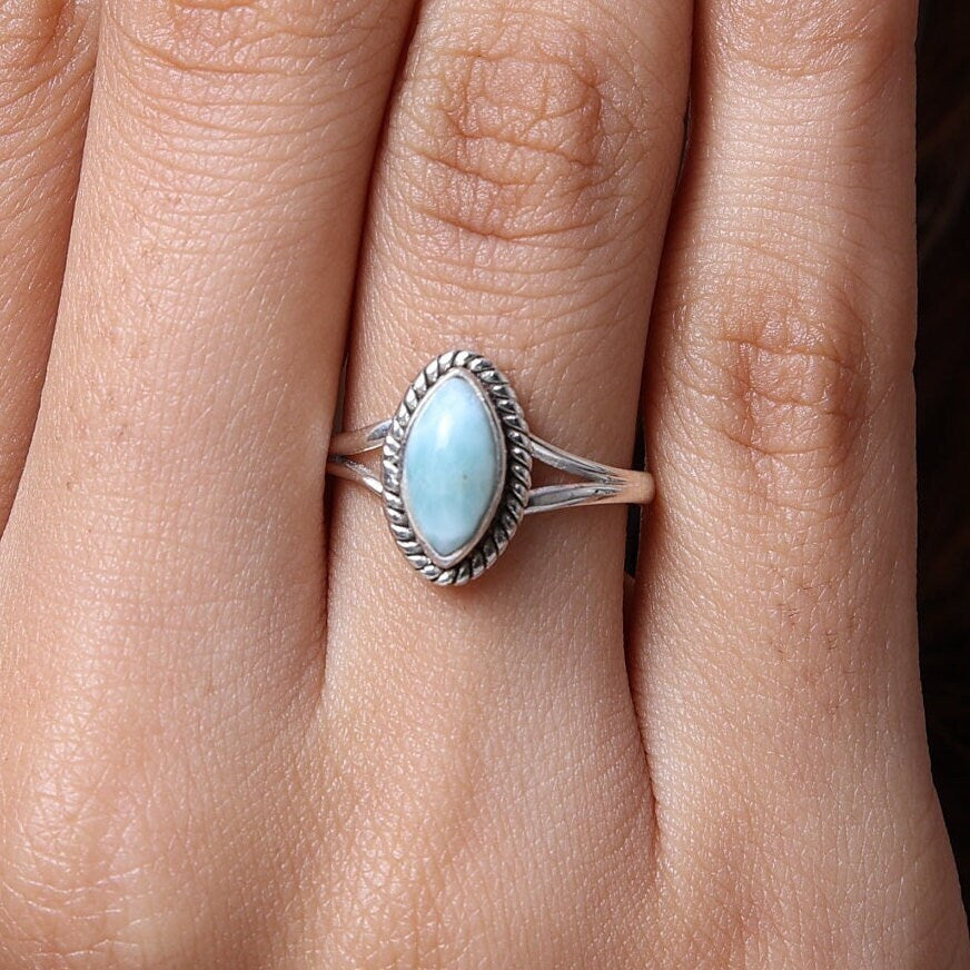 Dominican Larimar Sterling Silver Ring