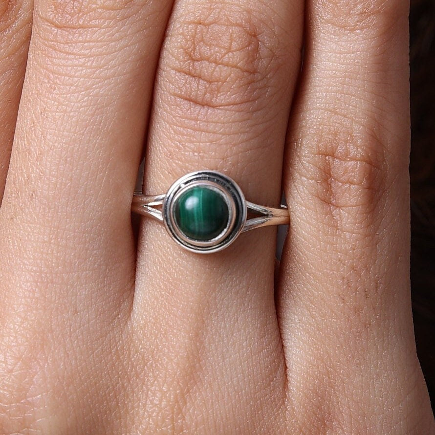 Malachite Sterling Silver Ring