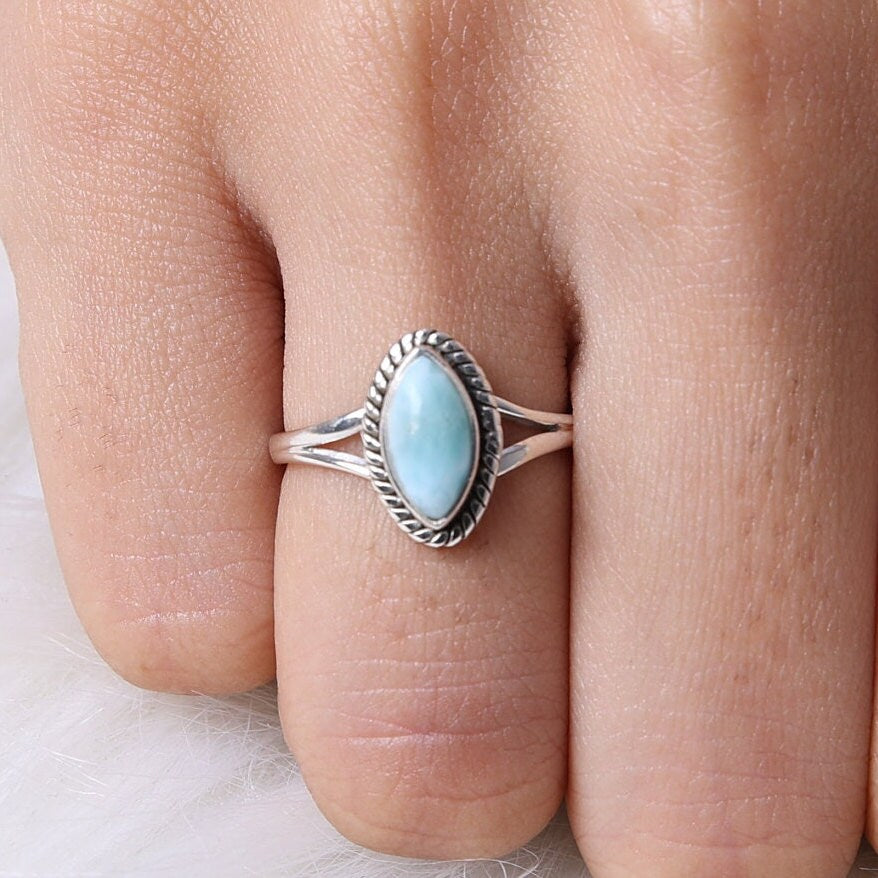 Dominican Larimar Sterling Silver Ring