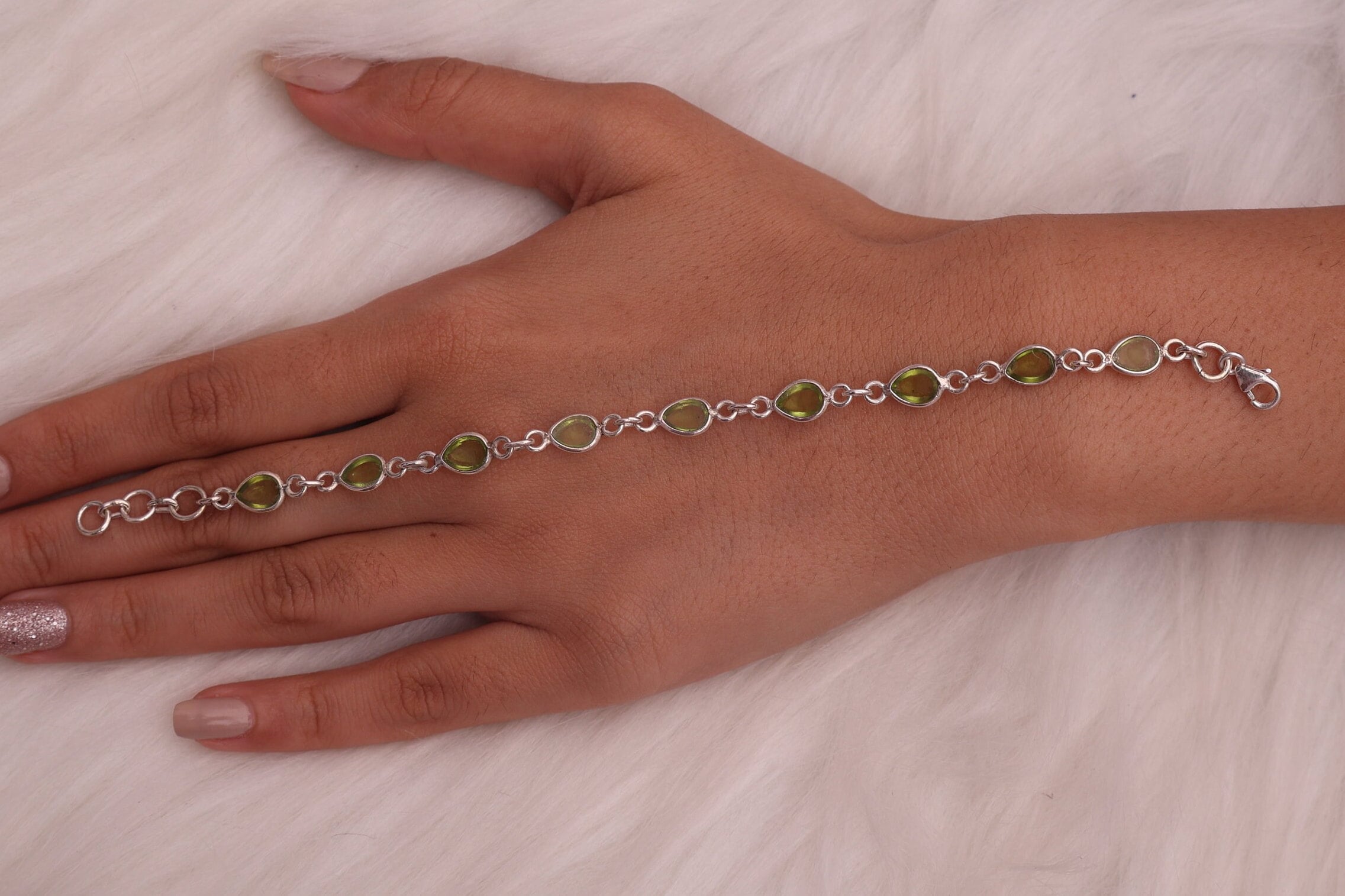 Peridot Sterling Silver Bracelet