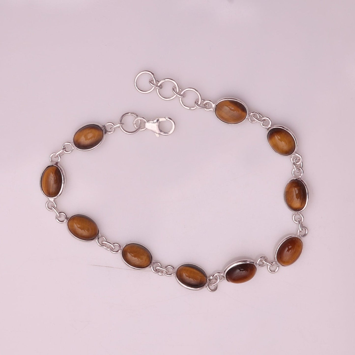 Tiger Eye Sterling Silver Bracelet