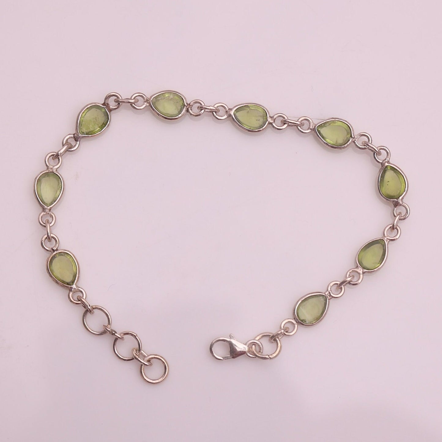 Peridot Sterling Silver Bracelet