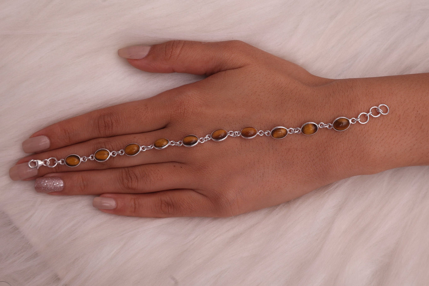 Tiger Eye Sterling Silver Bracelet