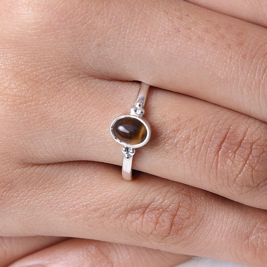 Tiger Eye Sterling Silver Ring