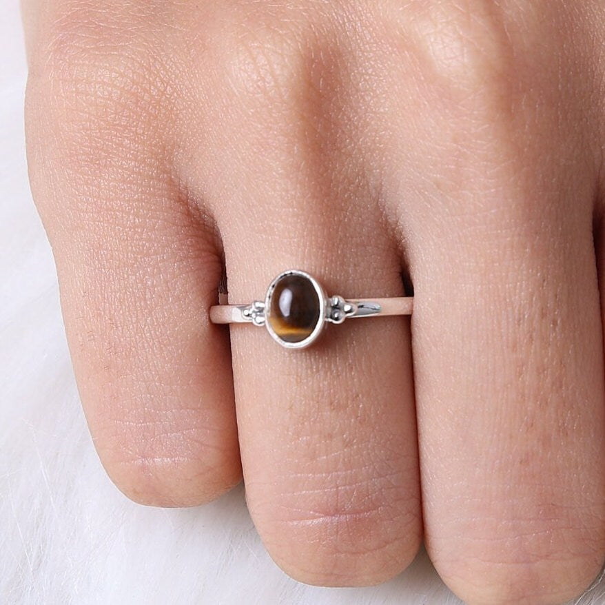 Tiger Eye Sterling Silver Ring