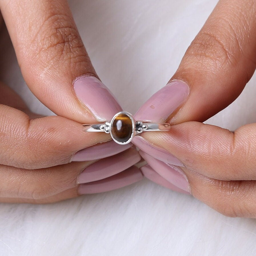 Tiger Eye Sterling Silver Ring