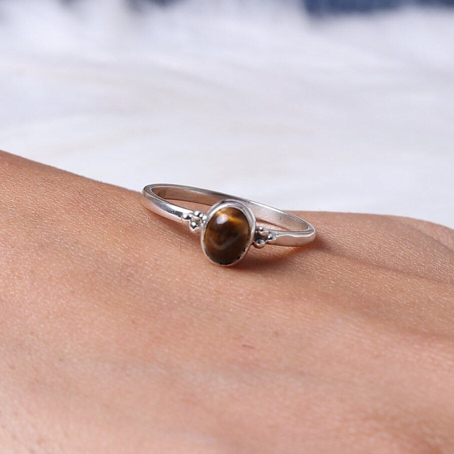 Tiger Eye Sterling Silver Ring