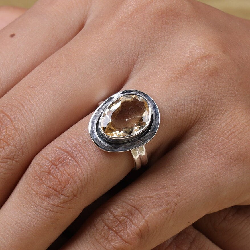 Citrine Sterling Silver Ring