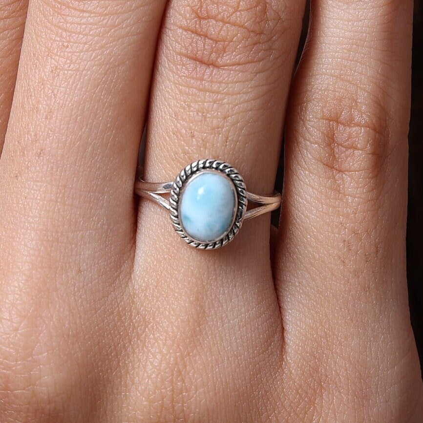 Dominican Larimar Sterling Silver Ring