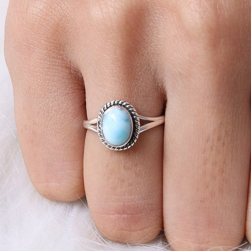 Dominican Larimar Sterling Silver Ring