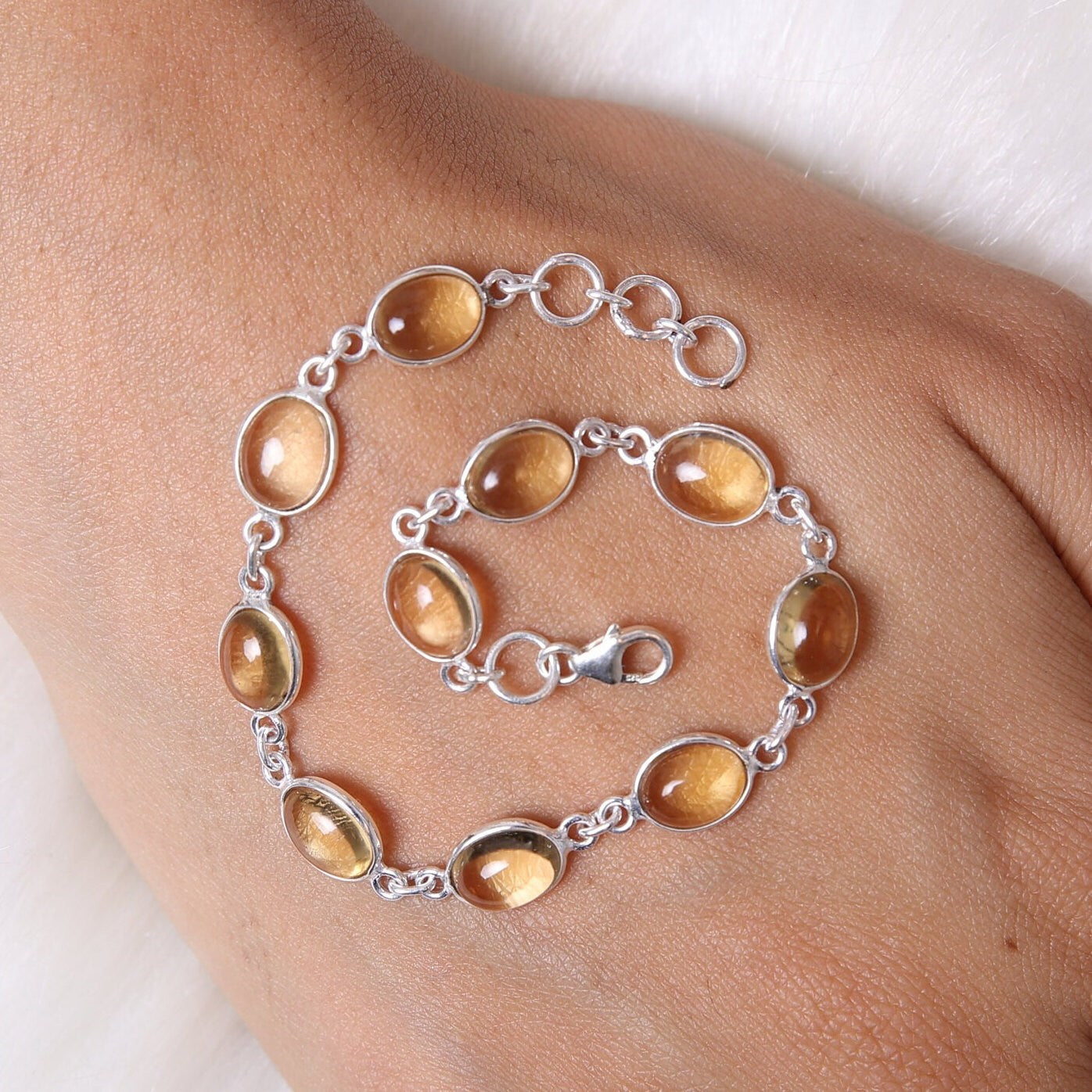 Citrine Sterling Silver Bracelet