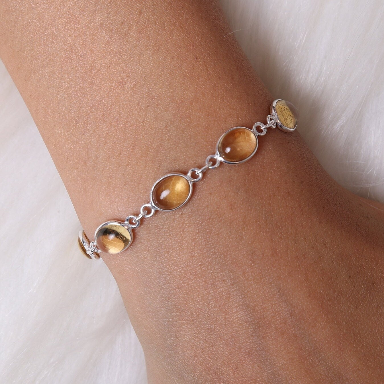 Citrine Sterling Silver Bracelet