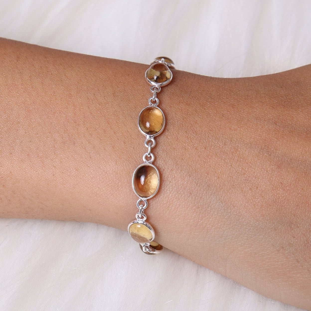 Citrine Sterling Silver Bracelet