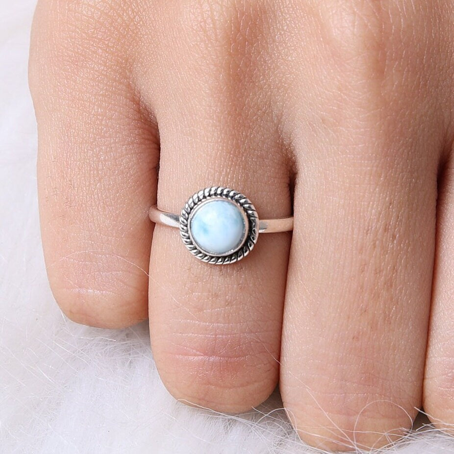 Dominican Larimar Sterling Silver Ring