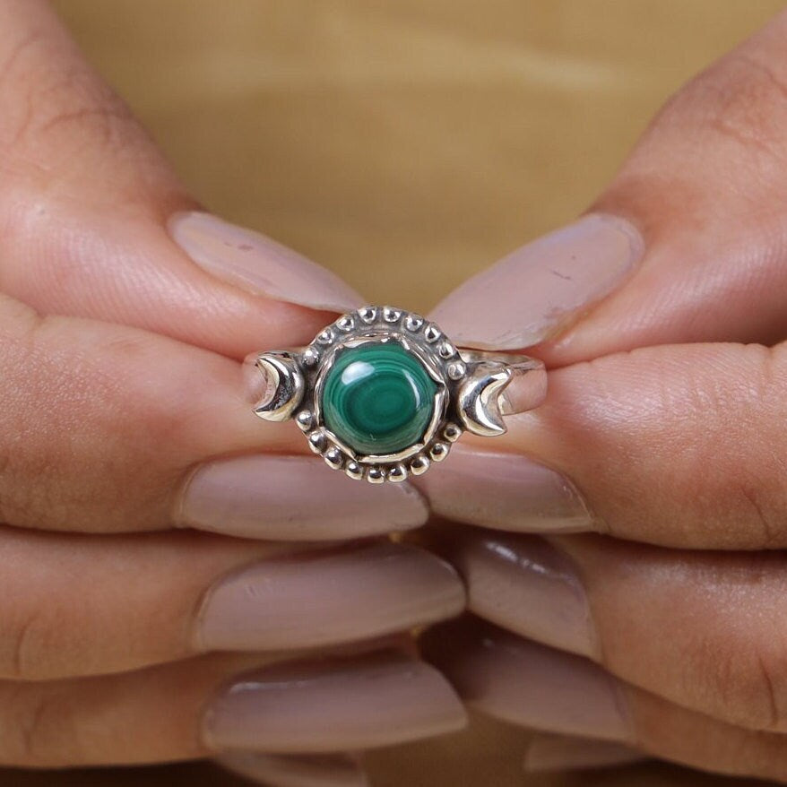 Malachite Sterling Silver Ring