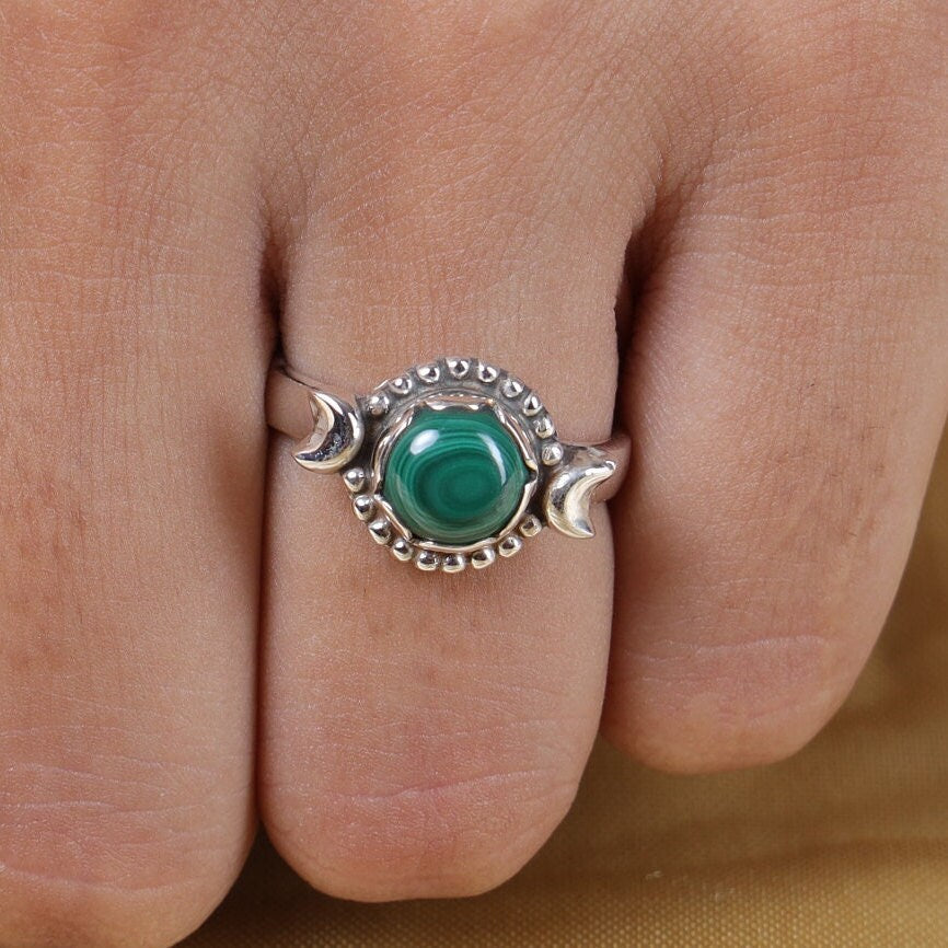 Malachite Sterling Silver Ring