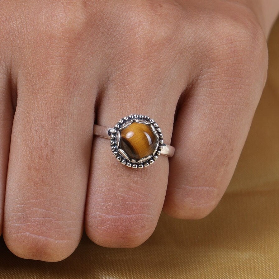 Tiger Eye Sterling Silver Ring