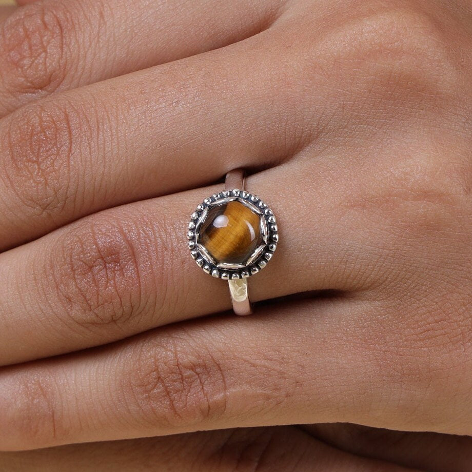 Tiger Eye Sterling Silver Ring