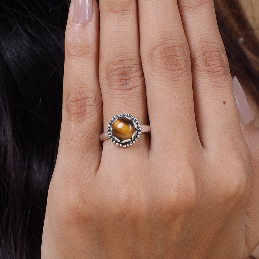 Tiger Eye Sterling Silver Ring