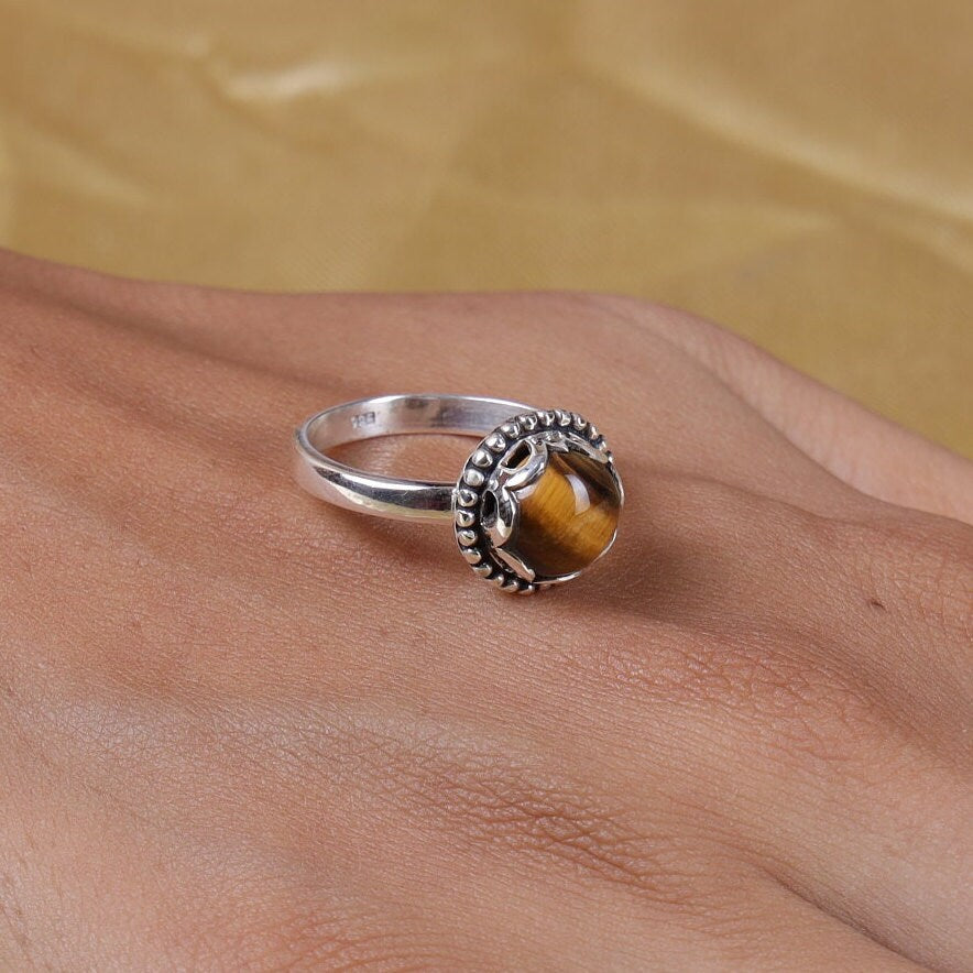 Tiger Eye Sterling Silver Ring