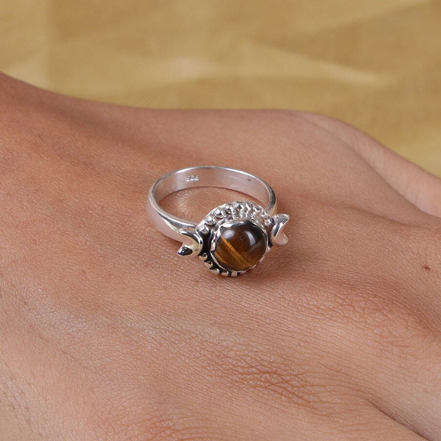 Tiger Eye Sterling Silver Ring