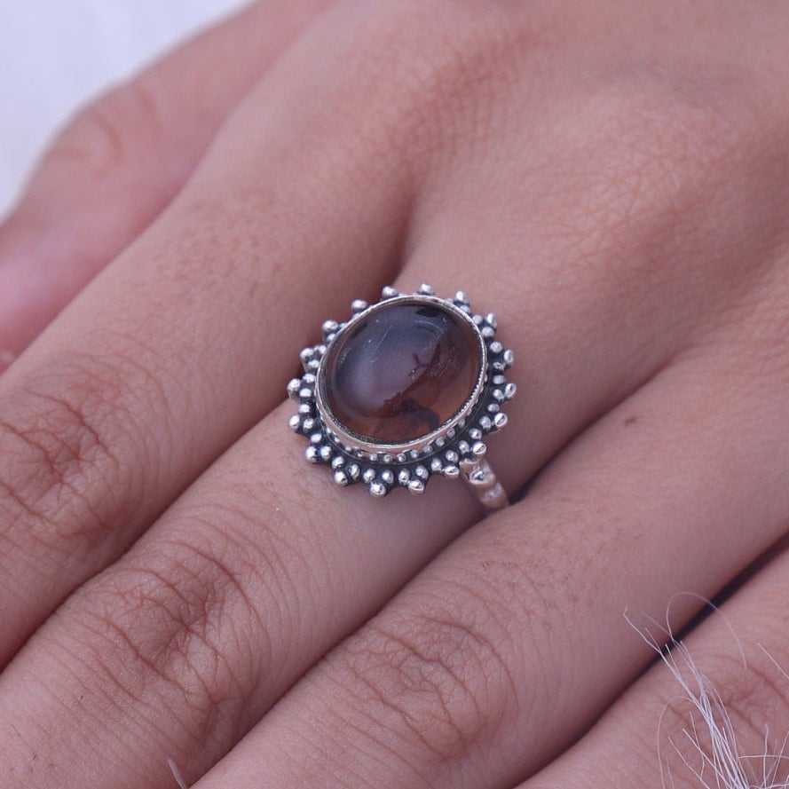 Amber Ring 925 Sterling Silver Ring