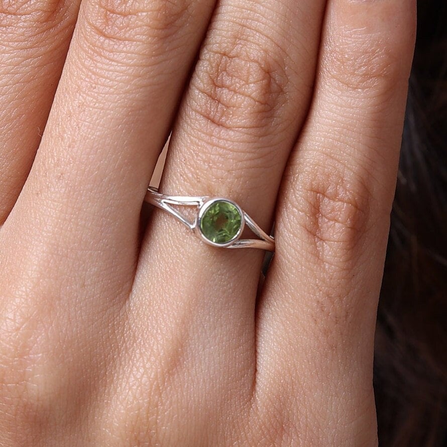 Peridot Sterling Silver Ring