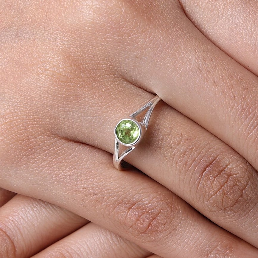 Peridot Sterling Silver Ring