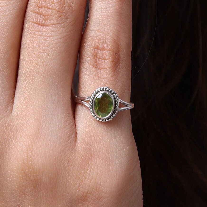 Peridot Sterling Silver Ring