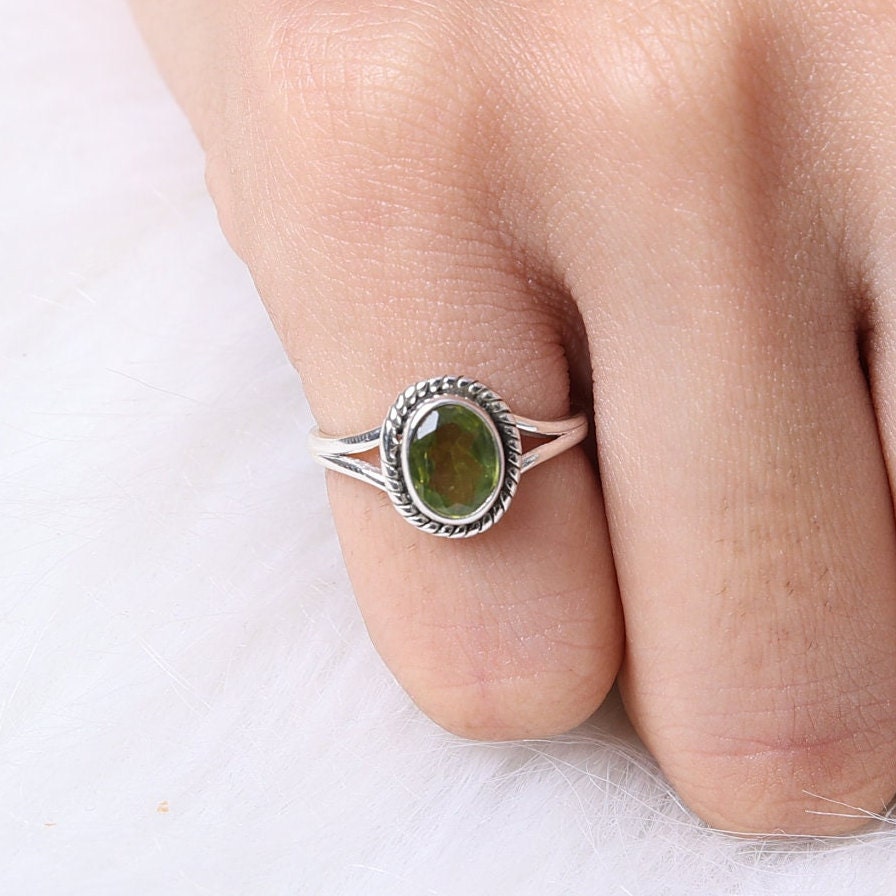 Peridot Sterling Silver Ring