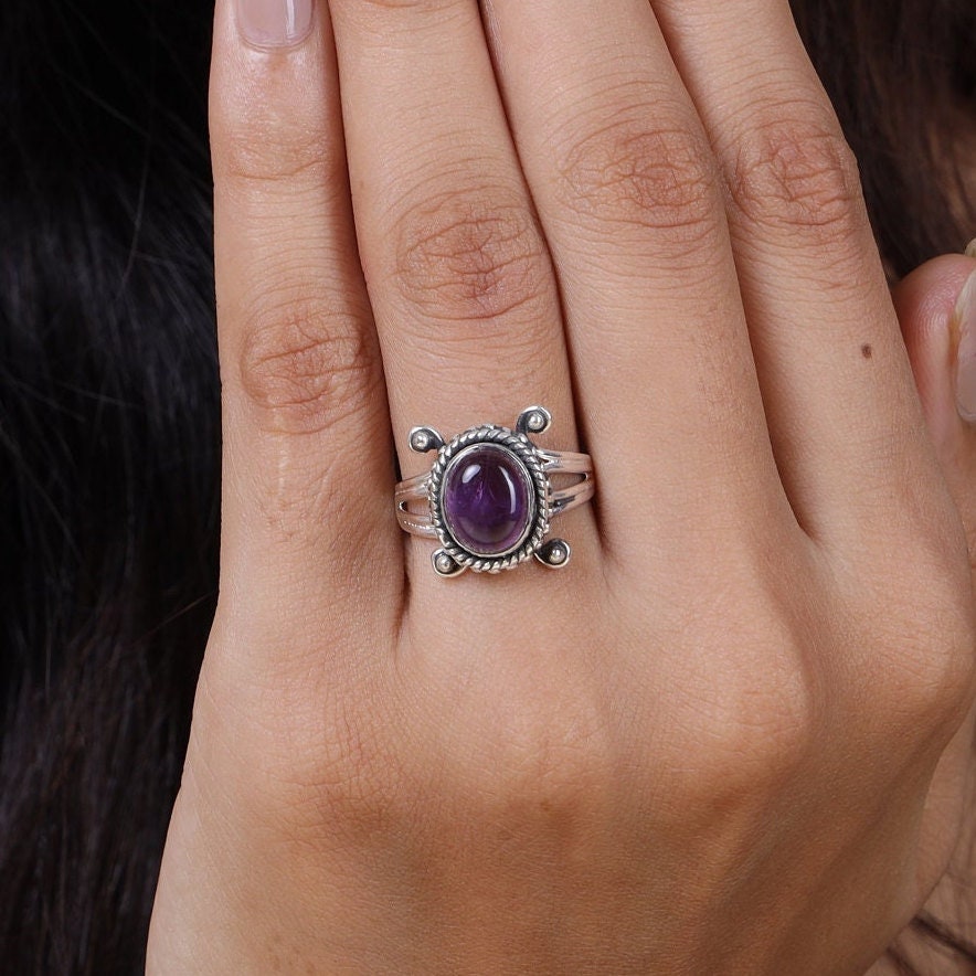 Amethyst Sterling Silver Ring